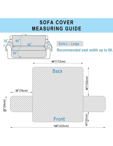 Funda de sofá reversible Luxshare Home 3 cojines Chocolate/Beige