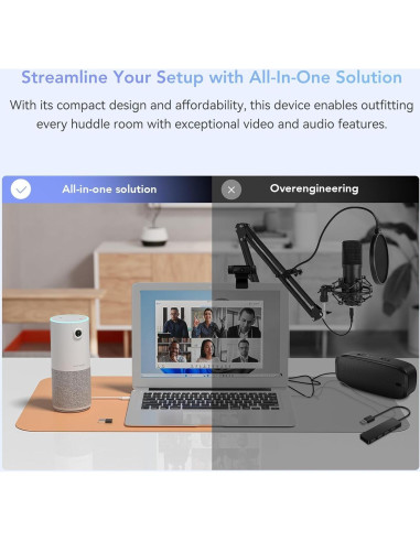Cámara de Conferencia NUROUM C10 1080P con Micrófono y Altavoz