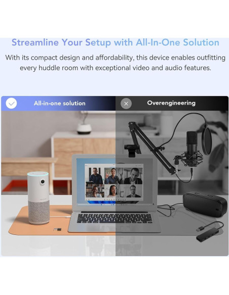 Cámara de Conferencia NUROUM C10 1080P con Micrófono y Altavoz