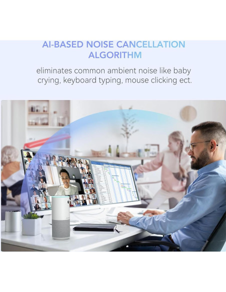 Cámara de Conferencia NUROUM C10 1080P con Micrófono y Altavoz