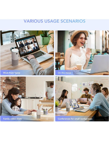 Cámara de Conferencia NUROUM C10 1080P con Micrófono y Altavoz