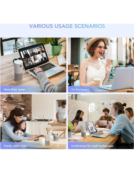 Cámara de Conferencia NUROUM C10 1080P con Micrófono y Altavoz
