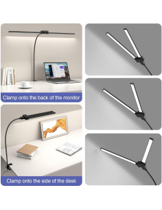 Lámpara de Escritorio EppieBasic 24W LED Doble Cabeza 2