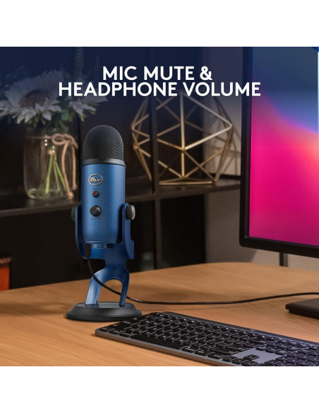 Micrófono USB Logitech Blue Yeti 4 Patrones Polares - Azul