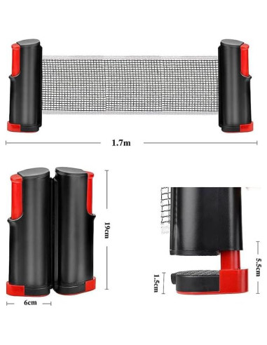 Juego de Ping Pong Portátil Tradeopia con Red y 2 Palas