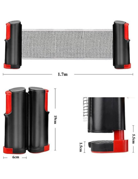 Juego de Ping Pong Portátil Tradeopia con Red y 2 Palas