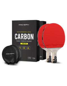 Palas de Ping Pong PRO SPIN Carbono 2 Piezas Penhold