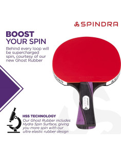 Paleta de Ping Pong Spindra Rocket 2024 con Funda 2