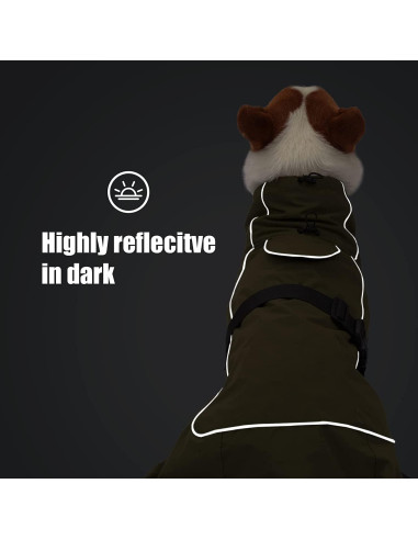 Abrigo Impermeable para Perros ODSSDAPU Verde XS