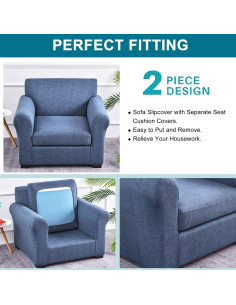 Funda de Sofá KRFOONN 2 Piezas Lavable Color20 Pequeña 2