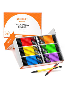 Lápices Mecánicos Shuttle Art 210 Piezas 0.7mm HB