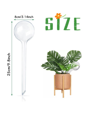 12 Bombillas de Riego Automático Pynqdfu Transparentes