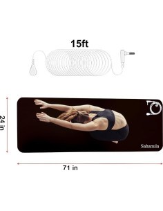 Alfombrilla de Yoga Sahanula Conexión a Tierra 180x60 cm Antideslizante 2