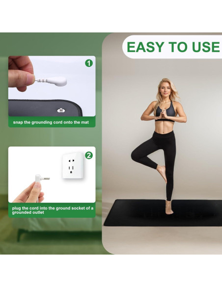 Alfombrilla de Yoga Sahanula Conexión a Tierra 180x60 cm Antideslizante