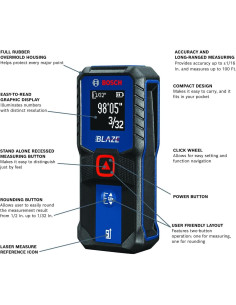 Medidor de Distancia Láser BOSCH GLM100-23 30,48 m 2