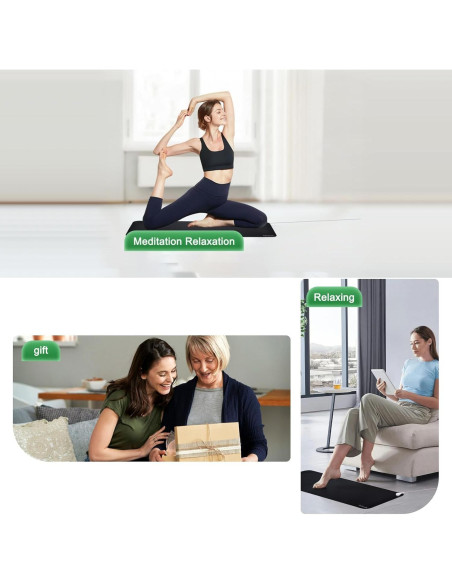 Alfombrilla de Yoga Sahanula Conexión a Tierra 180x60 cm Antideslizante