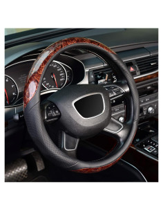 Cubierta de Volante KAFEEK 37-39 cm Cuero Microfibra Antideslizante