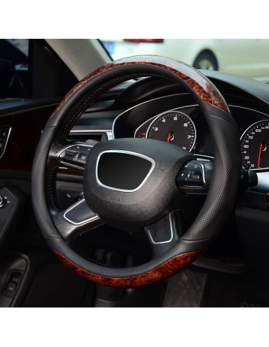 Cubierta de Volante KAFEEK 37-39 cm Cuero Microfibra Antideslizante