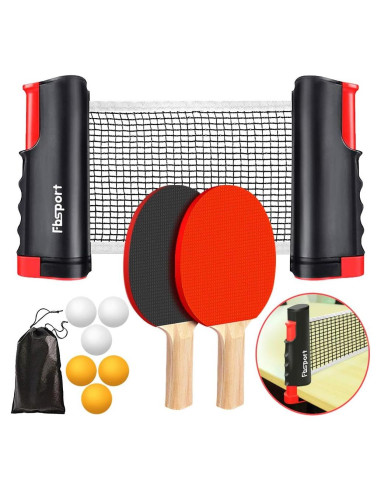 Conjunto de Ping Pong FBSPORT con Red Retráctil y Pelotas