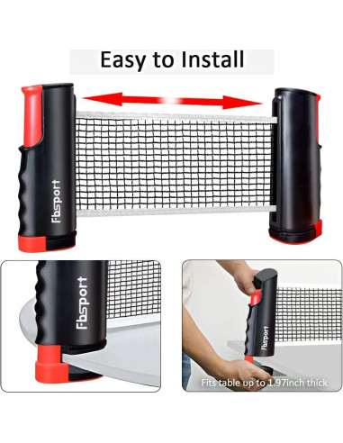 Conjunto de Ping Pong FBSPORT con Red Retráctil y Pelotas