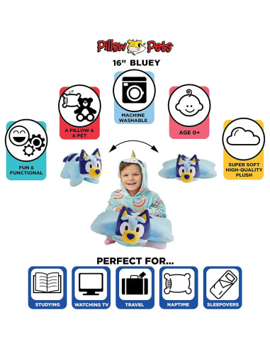 Pillow Pets Bluey - Peluche y Almohada 45.72 cm - Oficial