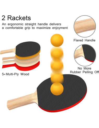 Conjunto de Ping Pong FBSPORT con Red Retráctil y Pelotas