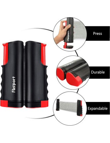 Conjunto de Ping Pong FBSPORT con Red Retráctil y Pelotas