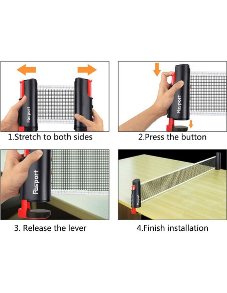 Conjunto de Ping Pong FBSPORT con Red Retráctil y Pelotas