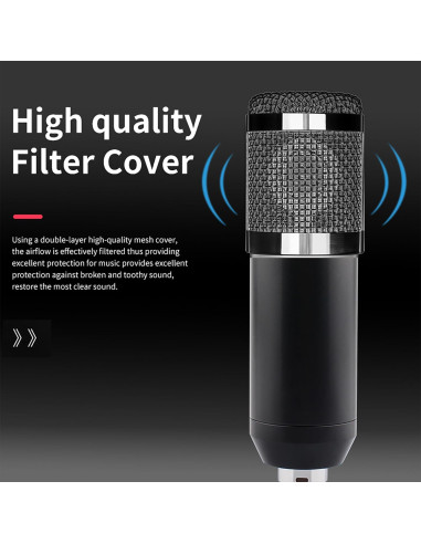 Kit de Podcast SIBORIE F998+BM800 Micrófono y Accesorios