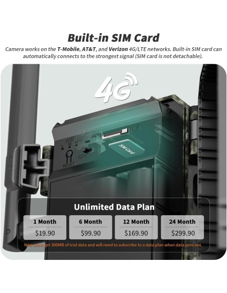 Cámara de Trail Celular SEHMUA 4G LTE 2K Solar IP66