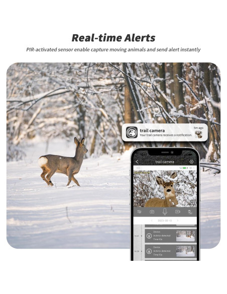 Cámara de Trail Celular SEHMUA 4G LTE 2K Solar IP66