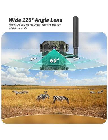 Cámara de Trail Celular SEHMUA 4G LTE 2K Solar IP66