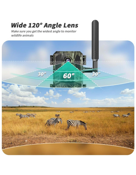 Cámara de Trail Celular SEHMUA 4G LTE 2K Solar IP66