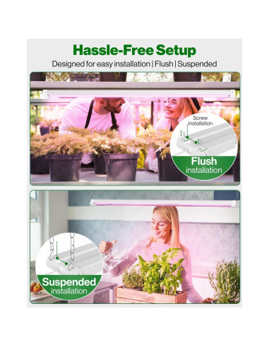 Luz de Crecimiento LED Sunco 1.22m 40W Espectro Completo