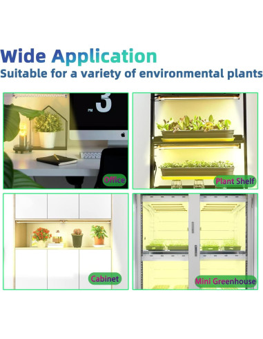 Lámpara de Crecimiento LED RWNTAO 3000K 4 Tiras Regulables