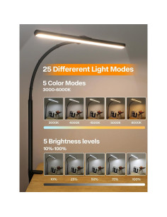 Lámpara de Escritorio ACNCTOP LED Ajustable 25 Modos 43cm 2