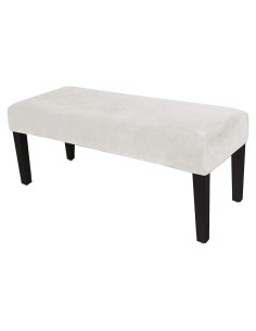 Funda de Banco de Comedor LUSHVIDA - Terciopelo Gris 1 Pieza