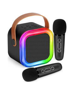 Mini máquina de karaoke Poptrend K12 para niños con micrófono