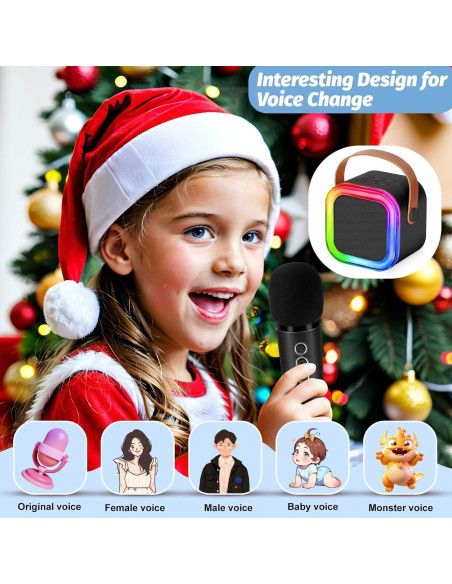 Mini máquina de karaoke Poptrend K12 para niños con micrófono