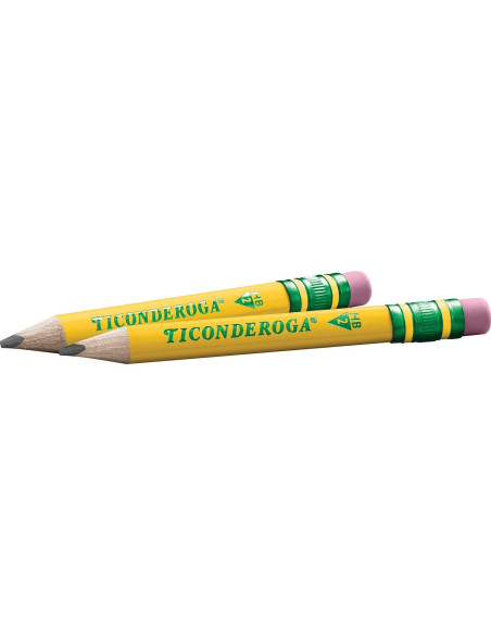 Lápices Cortos Ticonderoga Triangulares Amarillo 4 Pzs
