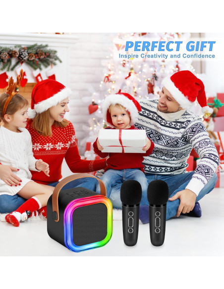 Mini máquina de karaoke Poptrend K12 para niños con micrófono