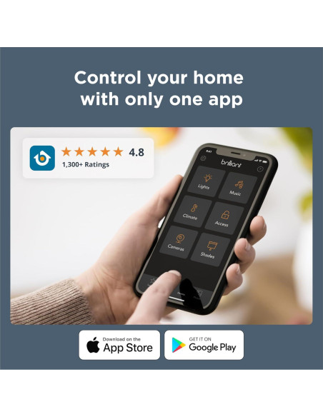 Panel de Enchufe Inteligente Brilliant con Alexa - Control Táctil 12.7 cm