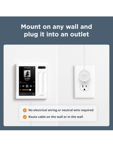 Panel de Enchufe Inteligente Brilliant con Alexa - Control Táctil 12.7 cm