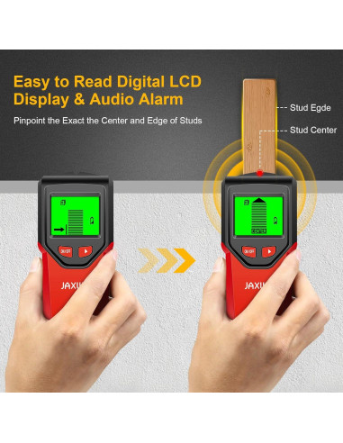 Buscador de Vigas JAXWQ TH410 5 en 1 Pantalla LCD Rojo
