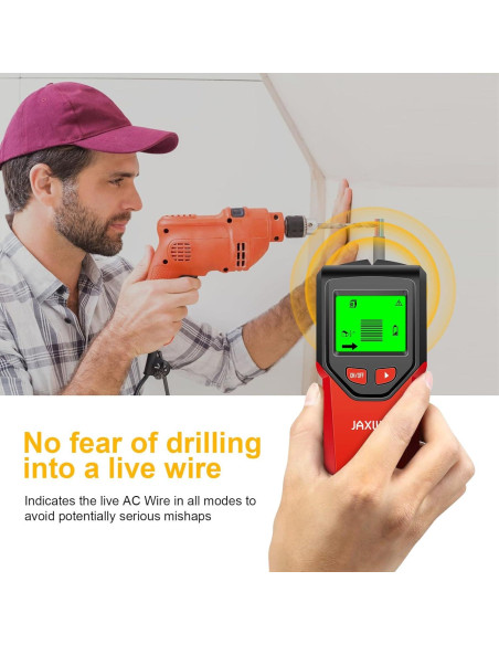 Buscador de Vigas JAXWQ TH410 5 en 1 Pantalla LCD Rojo