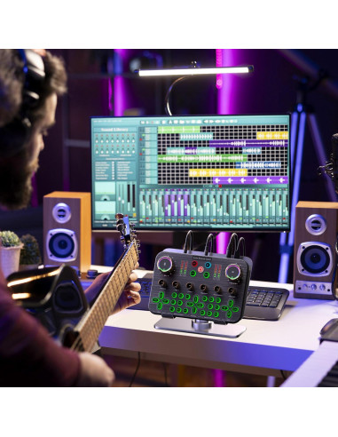 Mezclador de Audio Facmogu K600 para Streaming y Podcasting