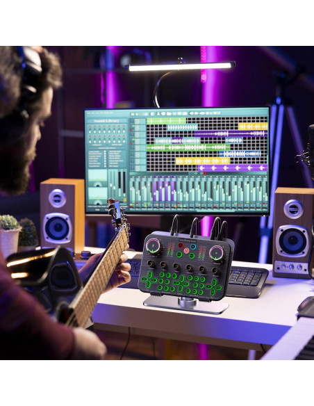 Mezclador de Audio Facmogu K600 para Streaming y Podcasting