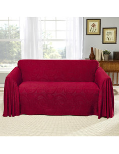 Cobertor de Muebles Estilo Maestro Alexandria Sofá Grande Burdeos 2