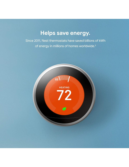 Termostato Inteligente Google Nest - 3ra Generación - Acero Inoxidable