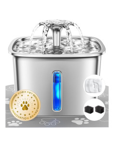 Fuente de Agua Automática Veken 2.8L Acero Inoxidable Plata